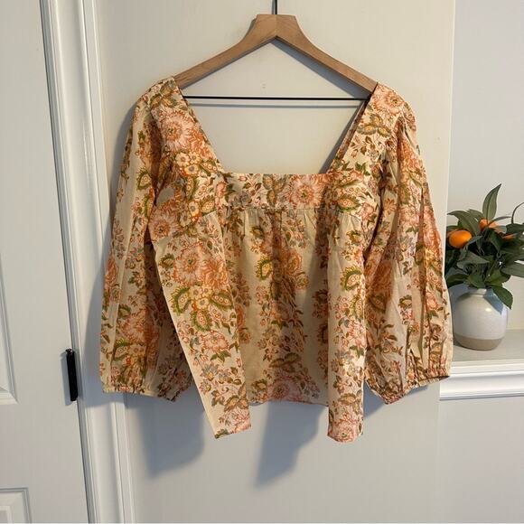 LOEFFLER RANDALL Pink Cotton Floral Blouse XL - Picture 8 of 10